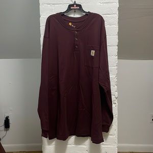 Carhartt Men’s Loose Fit Heavyweight Long Sleeve Pocket Henley Shirt